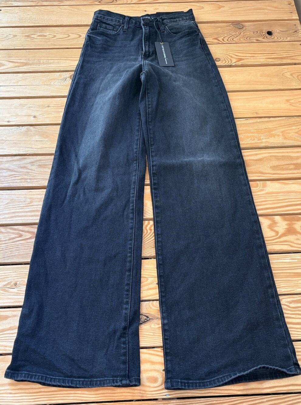 Just black denim NWT Women’s Wide Leg Jeans Size 24 Black M4